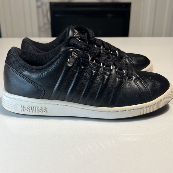 K-Swiss Black Leather sneakers. Women's 6.5 - Picture 4 of 11
